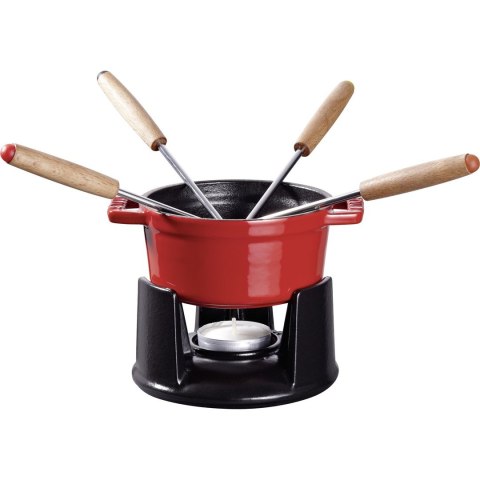 Mini zestaw do fondue Staub - 10 cm, Czerwony