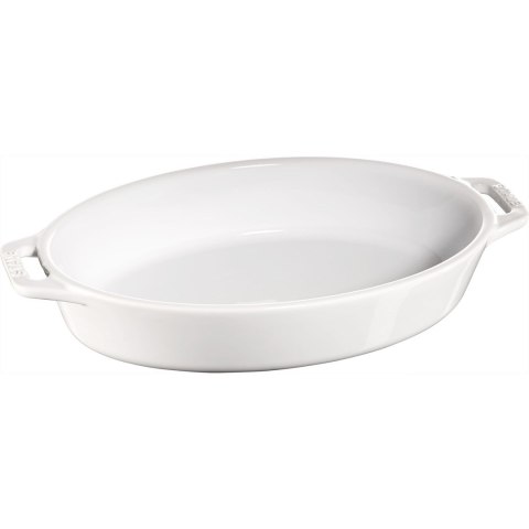 Owalny półmisek ceramiczny Staub - 1.1 ltr, Biały