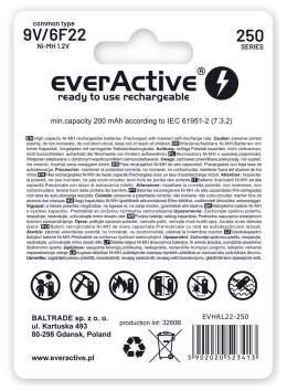 Zestaw akumulatorków everActive EVHRL22-250 (250 mAh ; Ni-MH)