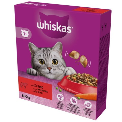 WHISKAS sucha karma dla kota Wołowina 800g