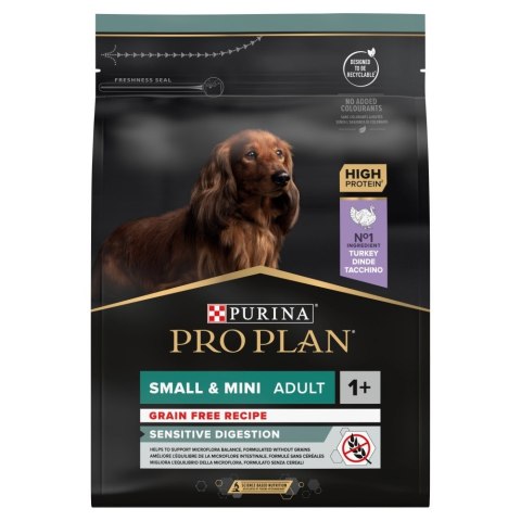 Purina Pro Plan OptiDigest GRAIN FREE Small&Mini Indyk 2,5kg