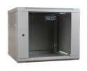 Szafa sieciowa wisząca 19" 9U rack 600x450, drzwi szyba, szary, niedzielona, niezłożona, 60kg