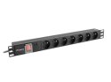 Listwa zasilająca Lanberg PDU-07E-0200-BK (16 A; 2m; kolor czarny)