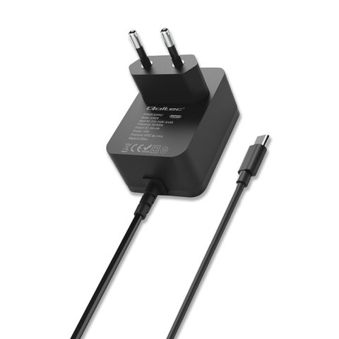 Qoltec Ładowarka Super FAST PD for Raspberry PI 4 | USB-C | 15W | 5V | 3A | Czarna