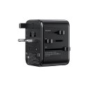 WEKOME Ładowarka / Adapter podróżny Pop Digital Series EU / UK / US / AU + 3x USB-C & 2x USB-A 30W Czarny