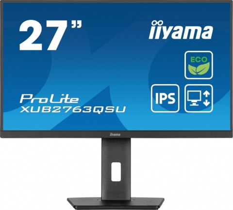 IIYAMA Monitor 27 cali ProLite XUB2763QSU-B1 IPS,QHD,HAS,100Hz