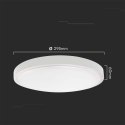 Plafon V-TAC VT-8618S natynkowy 18W LED IP44 25cm czujnik ruchu 4000K 1830lm (SKU 76601) Biały