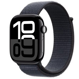 Apple Watch Series 10 GPS, koperta 46 mm z aluminium w kolorze onyksu z opaską sportową w kolorze atramentowym