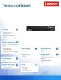 Lenovo Komputer ThinkCentre M75q G5 Tiny 12RQ0013PB W11Pro 8500GE/16GB/512GB/AMD Radeon/3YR OS