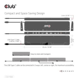 CLUB3D CSV-1565 stacja dokująca Dokujący USB 3.2 Gen 1 (3.1 Gen 1) Type-C Czarny