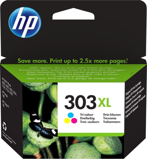 ORIGINAL HP 303XL HIGH YIELD/TRI-COLOR INK CARTRIDGE