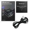 Qoltec Rozdzielacz Splitter mini SWITCH 1x2 port RJ45 | 1000Mbps | USB-C| Aluminium