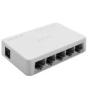 Qoltec SWITCH przełącznik sieciowy 5 x port RJ45 | 1000Mbps | Fast Ethernet | LAN