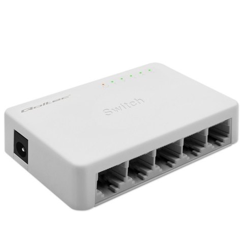 Qoltec SWITCH przełącznik sieciowy 5 x port RJ45 | 1000Mbps | Fast Ethernet | LAN