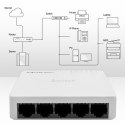 Qoltec SWITCH przełącznik sieciowy 5 x port RJ45 | 100Mbps | Fast Ethernet| LAN