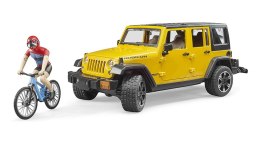 BRUDER Jeep Wrangler Rubicon z rowerem i figurką