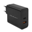 QOLTEC ŁADOWARKA SUPER QUICK PD | 1XUSB-C | 1XUSB | 65W | 5-20V | 1.5-3.25A | CZARNA