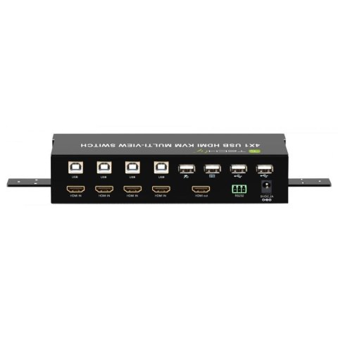 Przełącznik KVM Techly HDMI/USB 4x1 MultiViewer 4w1 FullHD 1080p