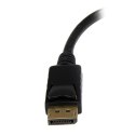 StarTech.com DP2HDMI2 adapter kablowy 0,21 m DisplayPort HDMI Czarny