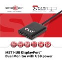 CLUB3D Multi Stream Transport Hub DisplayPort 1.2 Dual Monitor