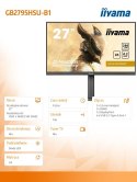 IIYAMA Monitor 27 cali GB2795HSU-B1 0.2ms, VA, DP, HDMI, 280Hz