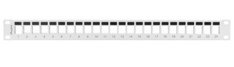 Lanberg Patch panel pusty 24 porty 1U 19 cali szary do modułów keystone