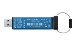 Kingston Technology IronKey Keypad 200 pamięć USB 512 GB USB Typu-A 3.2 Gen 1 (3.1 Gen 1) Niebieski