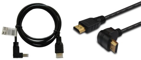 Kabel HDMI Savio CL-04 1,5m, czarny, KĄTOWY, złote końcówki, v1.4 high speed, ether