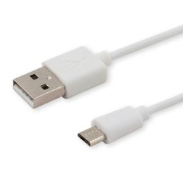 Kabel USB 2.0 Savio CL-123 USB A (M) - micro USB B (M) 2,1A, 1m, biały