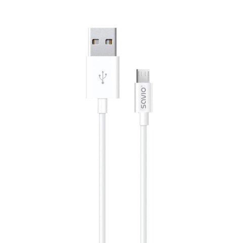 Kabel USB 2.0 Savio CL-124 USB A (M) - micro USB B (M) 2,1A, 2m, biały