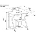 TECHLY MAŁE BIURKO KOMPUTEROWE 700X500 STOLIK Z NA