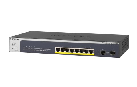 NETGEAR GS510TPP Zarządzany L2/L3/L4 Gigabit Ethernet (10/100/1000) Obsługa PoE Czarny