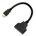 Savio Pasywny splitter HDMI (M) - HDMI (Ż) x 2, AK-77