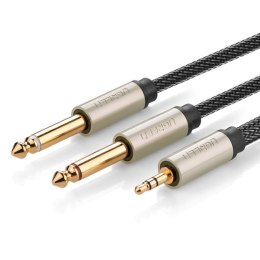 Ugreen 10613 kabel audio 1 m 2 x 6.35mm 3.5mm Czarny