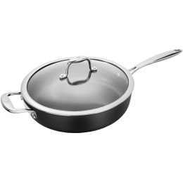 Tytanowa patelnia sauté z 2 uchwytami i pokrywką Zwilling Forte - 28 cm