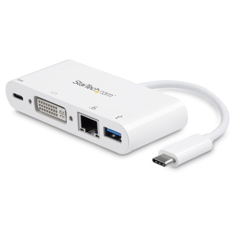 USB-C ADAPTER MULTIPORT DVI/DVI-I RJ45 USB-A