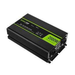 GREEN CELL PRZETWORNICA INV11 12V-230V 2000W/4000W CZYSTA SINUSOIDA (WYPRZEDAŻ)