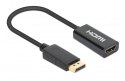 Manhattan 153713 zmieniacz płci / kabli DisplayPort HDMI Czarny