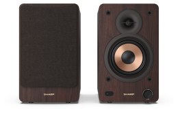 Sharp BOOKSHELF SPEAKERS głośnik 2-drożny Brązowy Przewodowy i Bezprzewodowy 60 W