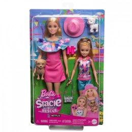 Mattel Zestaw lalek Barbie i Stacie z pieskami