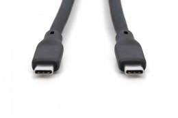 Digitus Kabel połączeniowy silikonowy USB-C - USB-C, USB 3.2 Gen2 10G 4K 100W, 0,5m Czarny