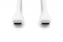 Digitus Kabel zasilający silikonowy USB-C - USB-C, USB 2.0 60W, 1m Biały