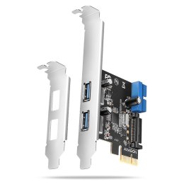 AXAGON PCEU-232RS Kontroler PCIe 2+2x port USB 3.2 GEN 1, UASP, SP & LP 15-pin SATA zasilacz