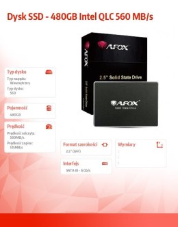 AFOX Dysk SSD - 480GB Intel QLC 560 MB/s