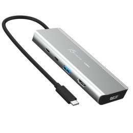 J5create JCD401 Przewodowa USB 3.2 Gen 2 (3.1 Gen 2) Type-C Srebrny