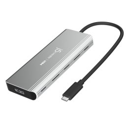 J5create JCD401 Przewodowa USB 3.2 Gen 2 (3.1 Gen 2) Type-C Srebrny