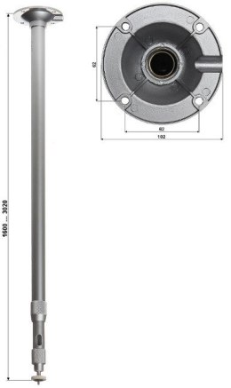 TELESKOPOWY UCHWYT SUFITOWY KAMERY BR-150X300