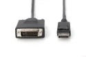 Kabel Assmann AK-340301-020-S (DisplayPort M - DVI-D M; 2m; kolor czarny)