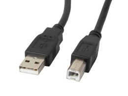 Kabel Lanberg CA-USBA-10CC-0018-BK (USB 2.0 M - USB 2.0 M; 1,8m; kolor czarny)