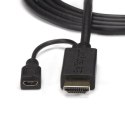 StarTech.com HD2VGAMM10 adapter kablowy 3 m VGA (D-Sub) HDMI + Micro USB Czarny